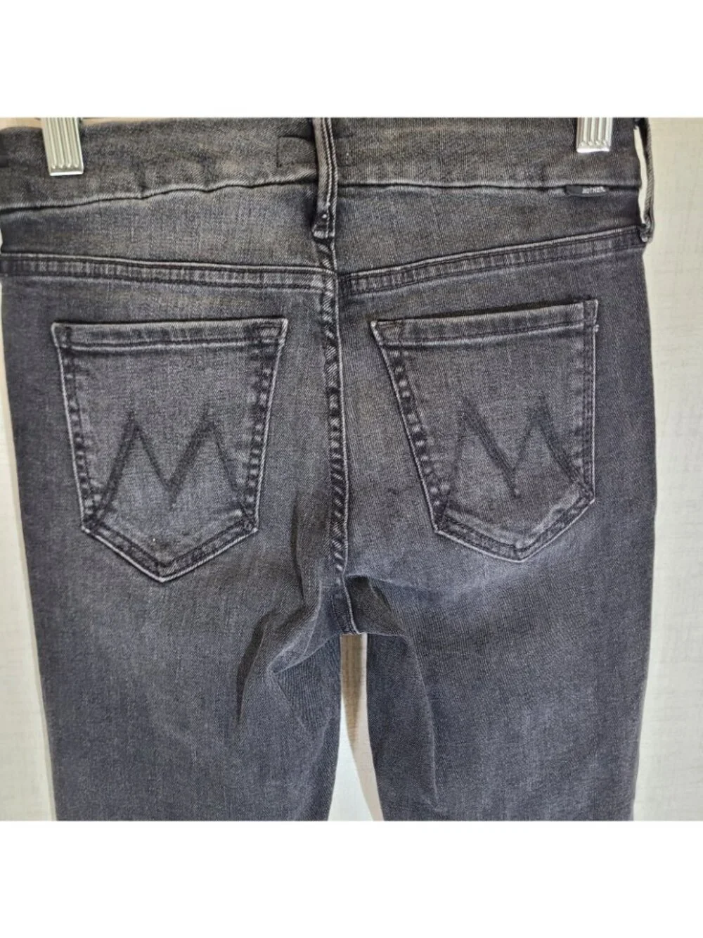 Mother The Looker Jeans Womens 24 Black Cat Got Your Tongue Wash Stretch Denim - Picture 13 of 14